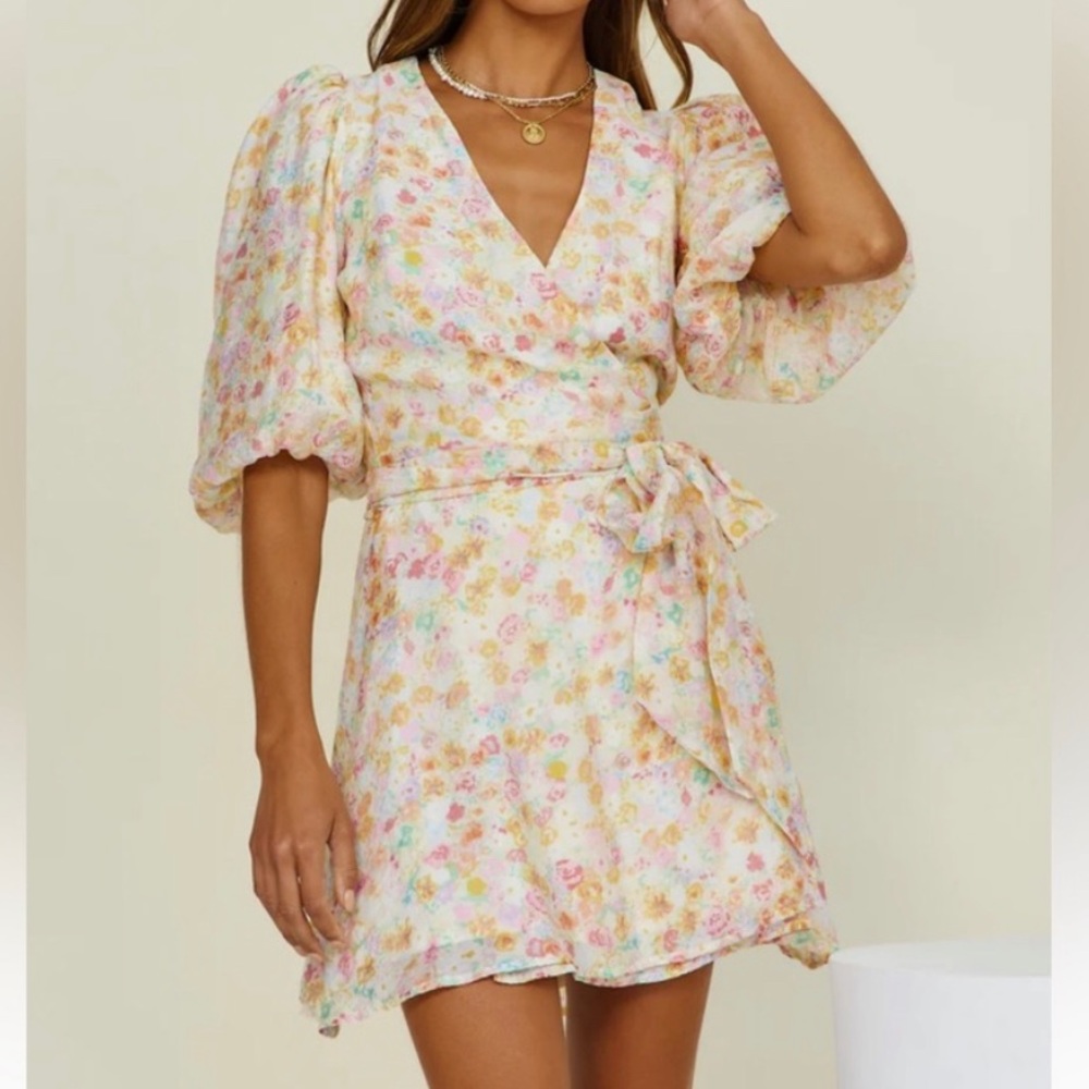 Minkpink Elvire Floral Print Mini Dress
